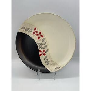 Sango Stoneware Blossom 5023 Floral & Leaves Platter Plate 12.5"